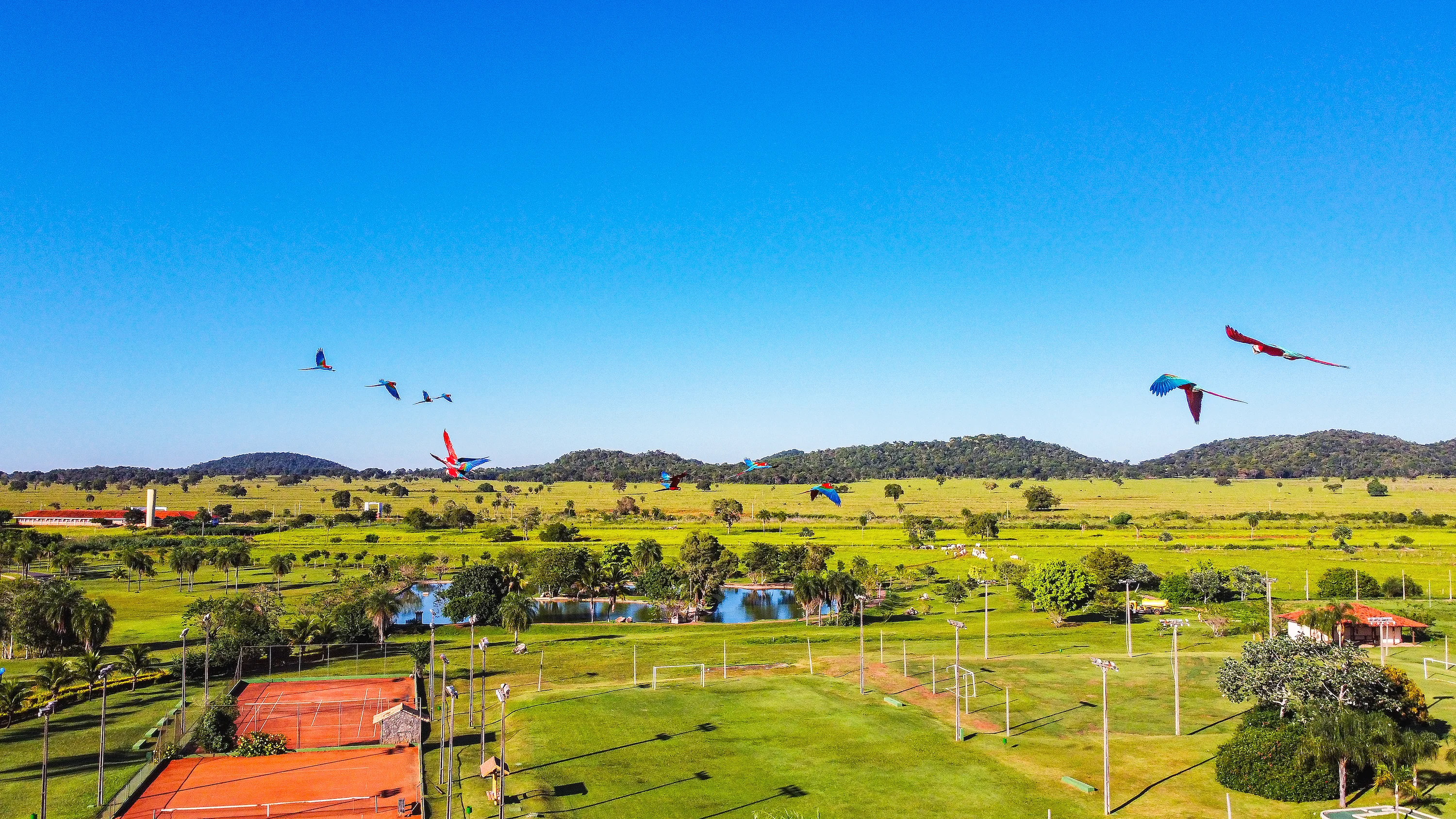 Vista aérea do Zagaia Eco Resort